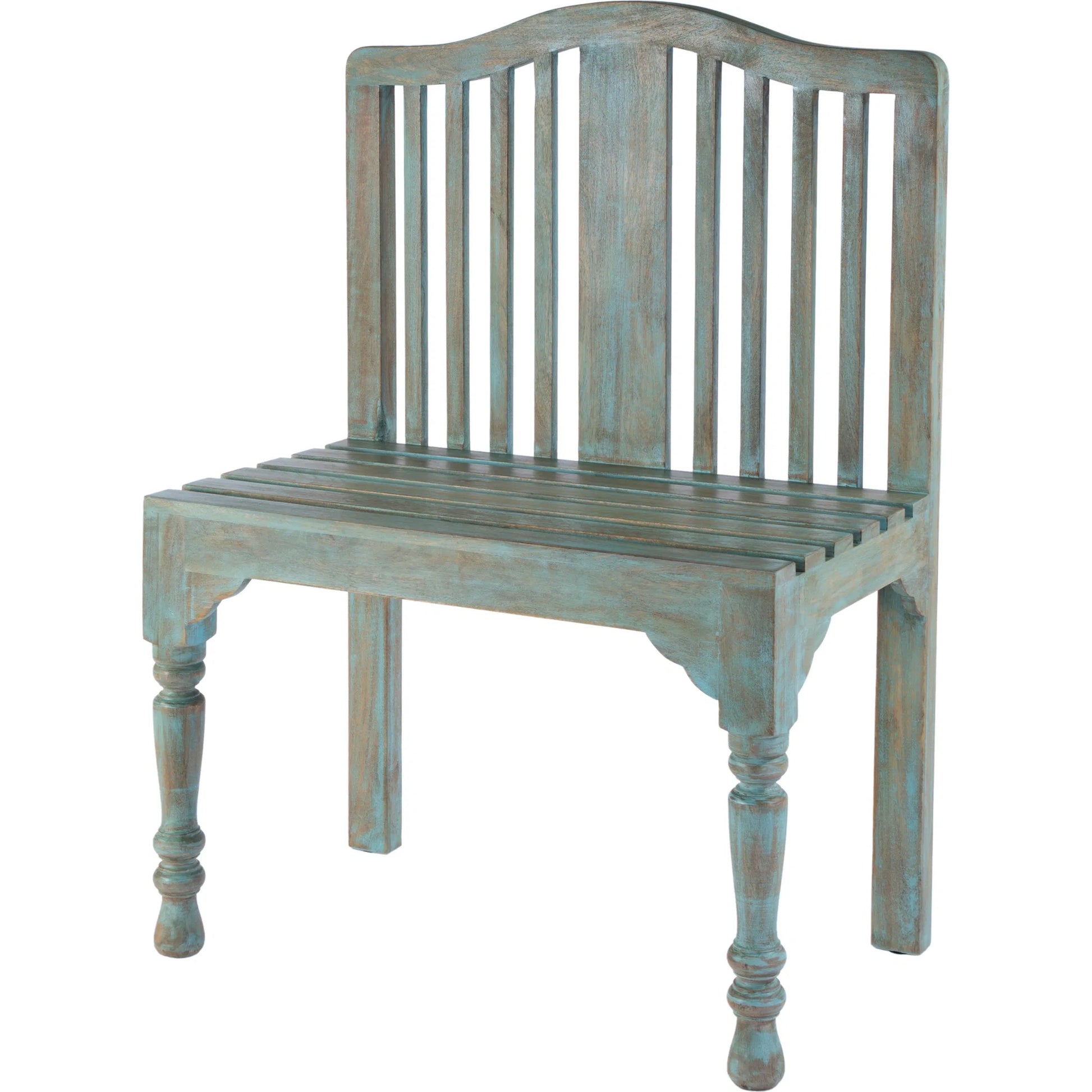 Roseland Bench by Butler Specialty Company in blue and heritage. Made from wood in a coastal style.