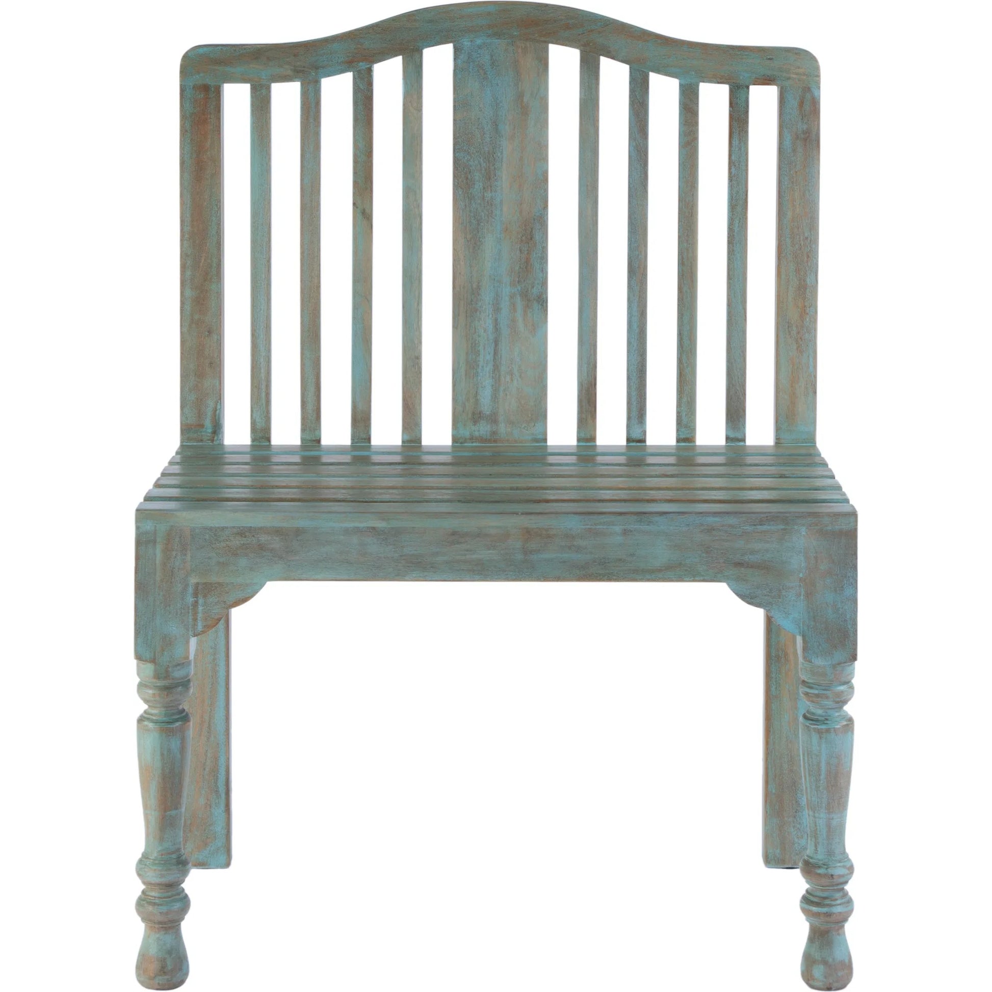 Roseland Bench by Butler Specialty Company in blue and heritage. Made from wood in a coastal style.