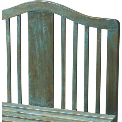 Roseland Bench by Butler Specialty Company in blue and heritage. Made from wood in a coastal style.