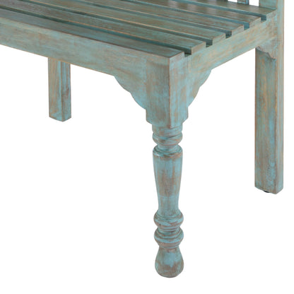 Roseland Bench by Butler Specialty Company in blue and heritage. Made from wood in a coastal style.