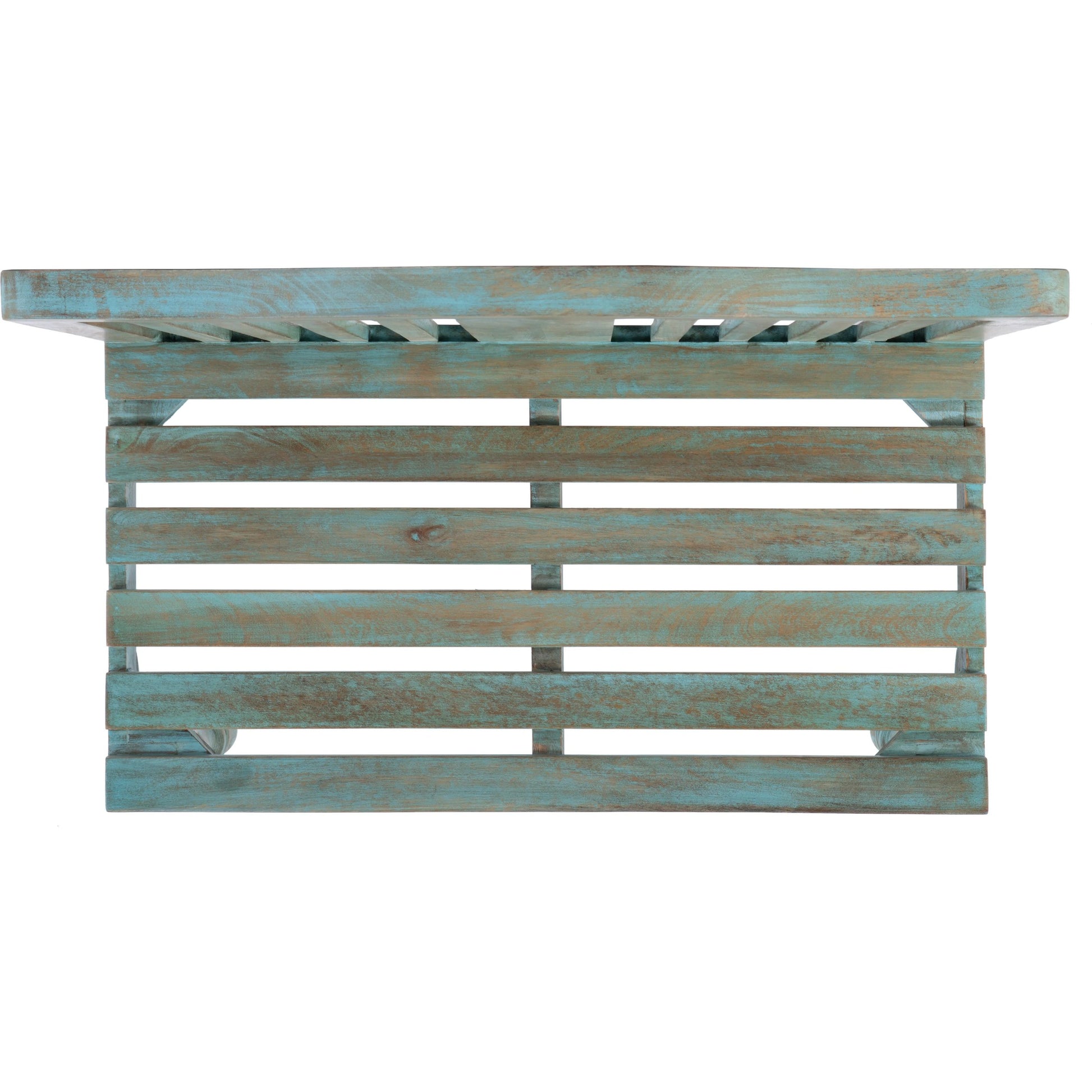 Roseland Bench by Butler Specialty Company in blue and heritage. Made from wood in a coastal style.