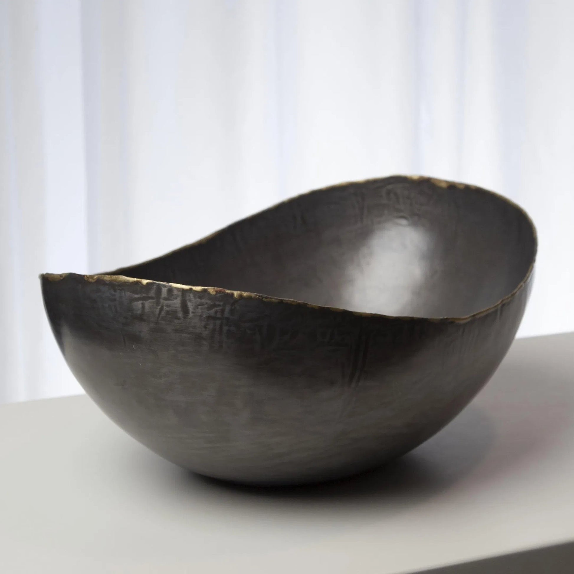 Laforge Oval Bowl by Global Views in natural iron. Made from iron in a eclectic & global style.