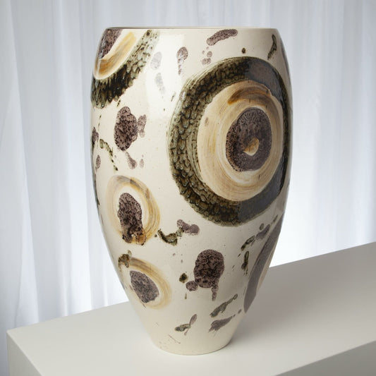 Earthtone Spots Charger by Global Views. Made from ceramic in a eclectic & global style.