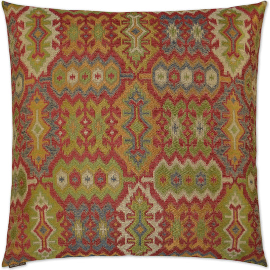 Kedar by DV Kap Home in red, orange, green. Made from 100% polyester in a rustic style.