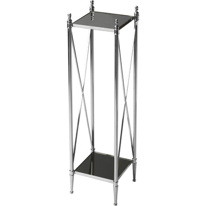 Pedestal Plant Stand by Butler Specialty Company in multi-color and nickel. Made from iron, aluminum, glass in a modern style.