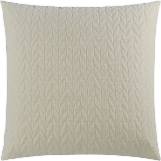 Trestle Pillow by DV Kap Home in ivory. Made from 85% polyester, 15% acrylic in a unique style.