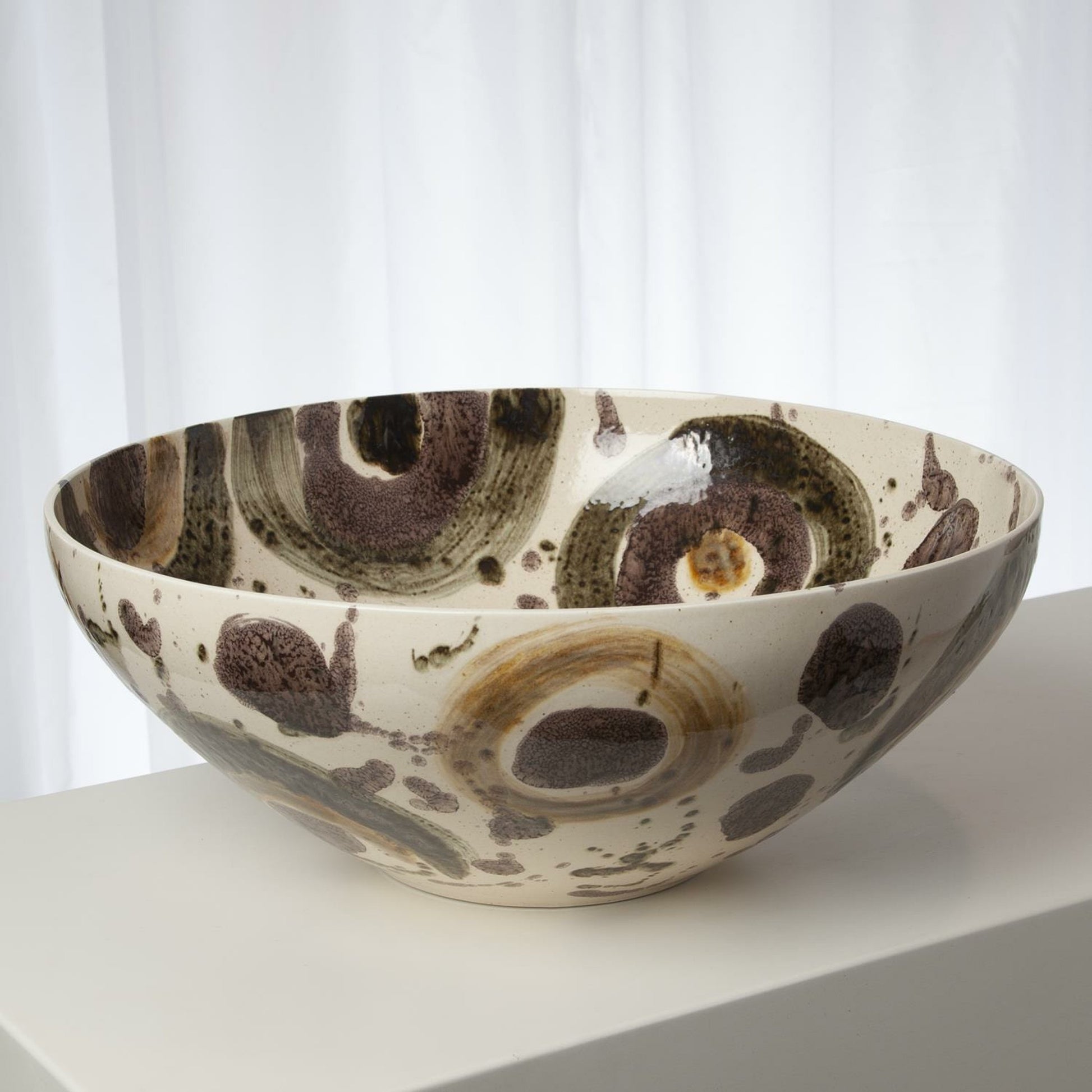 Earthtone Spots Vase by Global Views. Made from ceramic in a eclectic & global style.