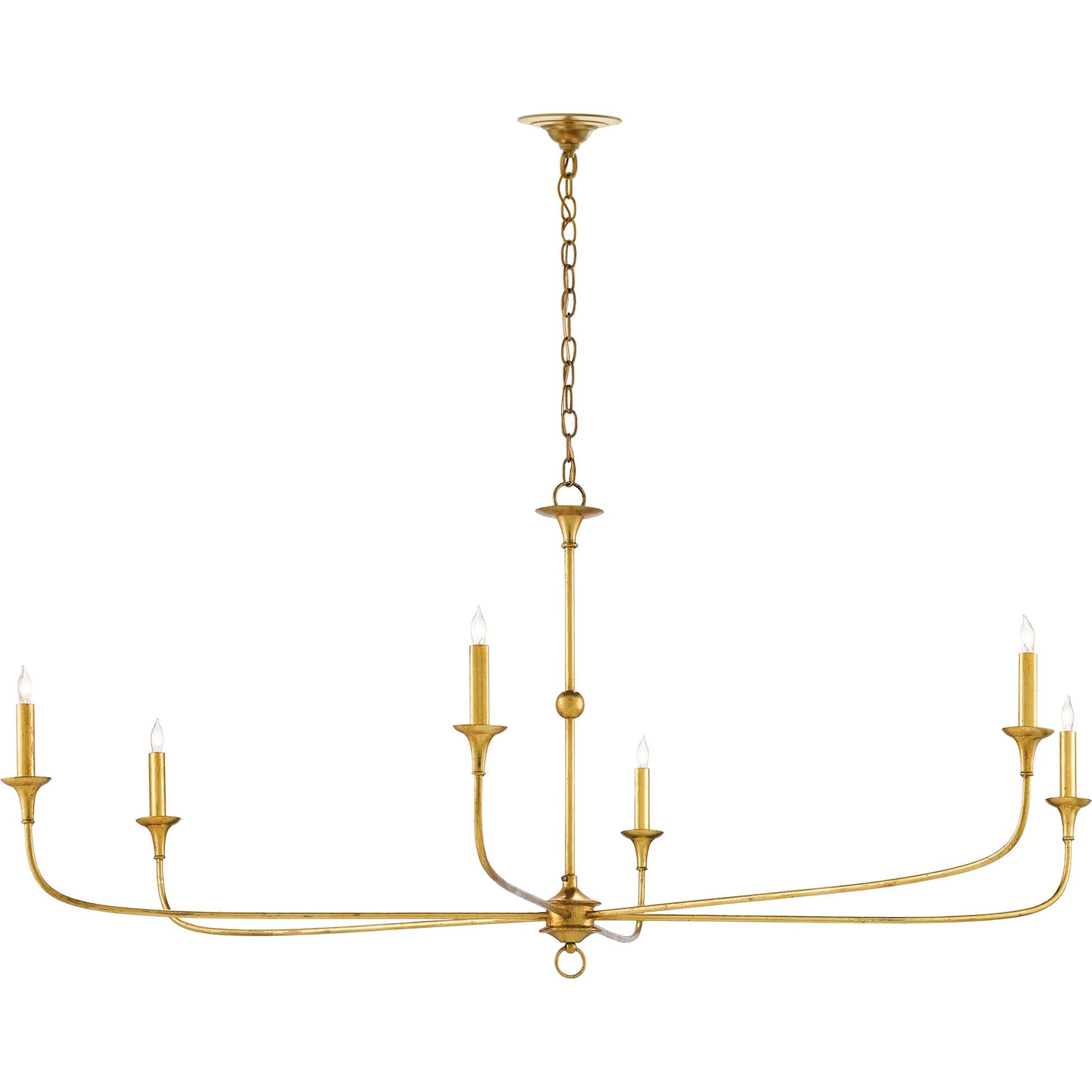 Nottaway Chandelier by Currey and Company. Made from wrought iron in a modern style.