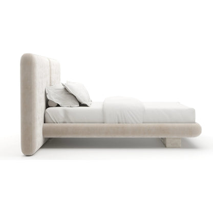 Overlap Upholstered 2 Panel Bed by Caracole. Made from stone in a transitional style.