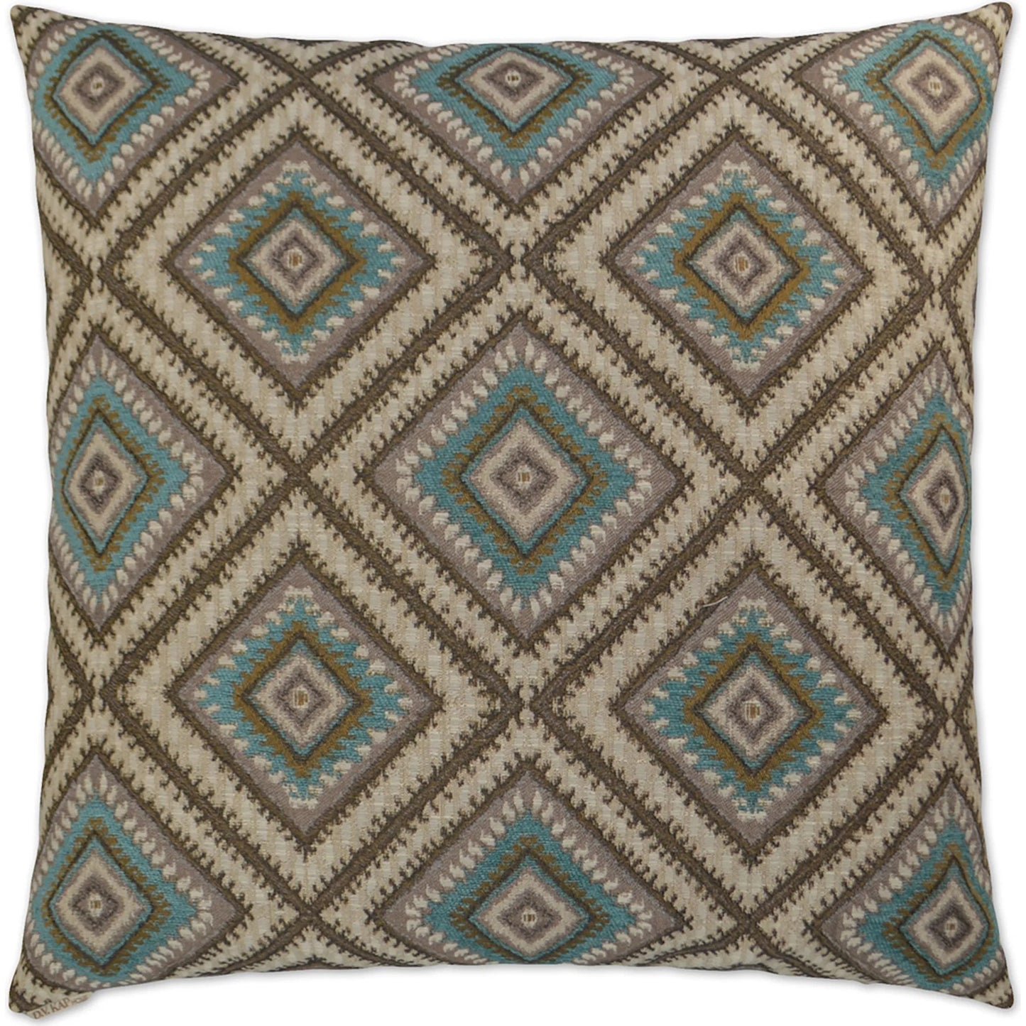 002 SI-2380935 | Primary Silo | Dakota Pillow by DV Kap Home in turquoise. Made from 70% polyester, 30% rayon in a eclectic & global style.