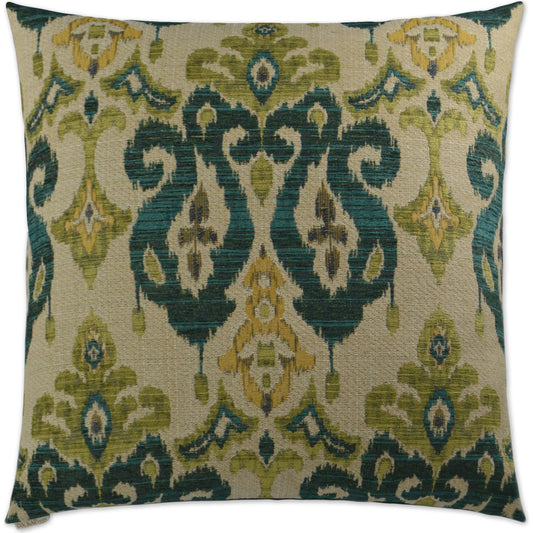 Samura by DV Kap Home in taupe, tan, green, yellow. Made from 80% polyester, 20% cotton in a traditional style.