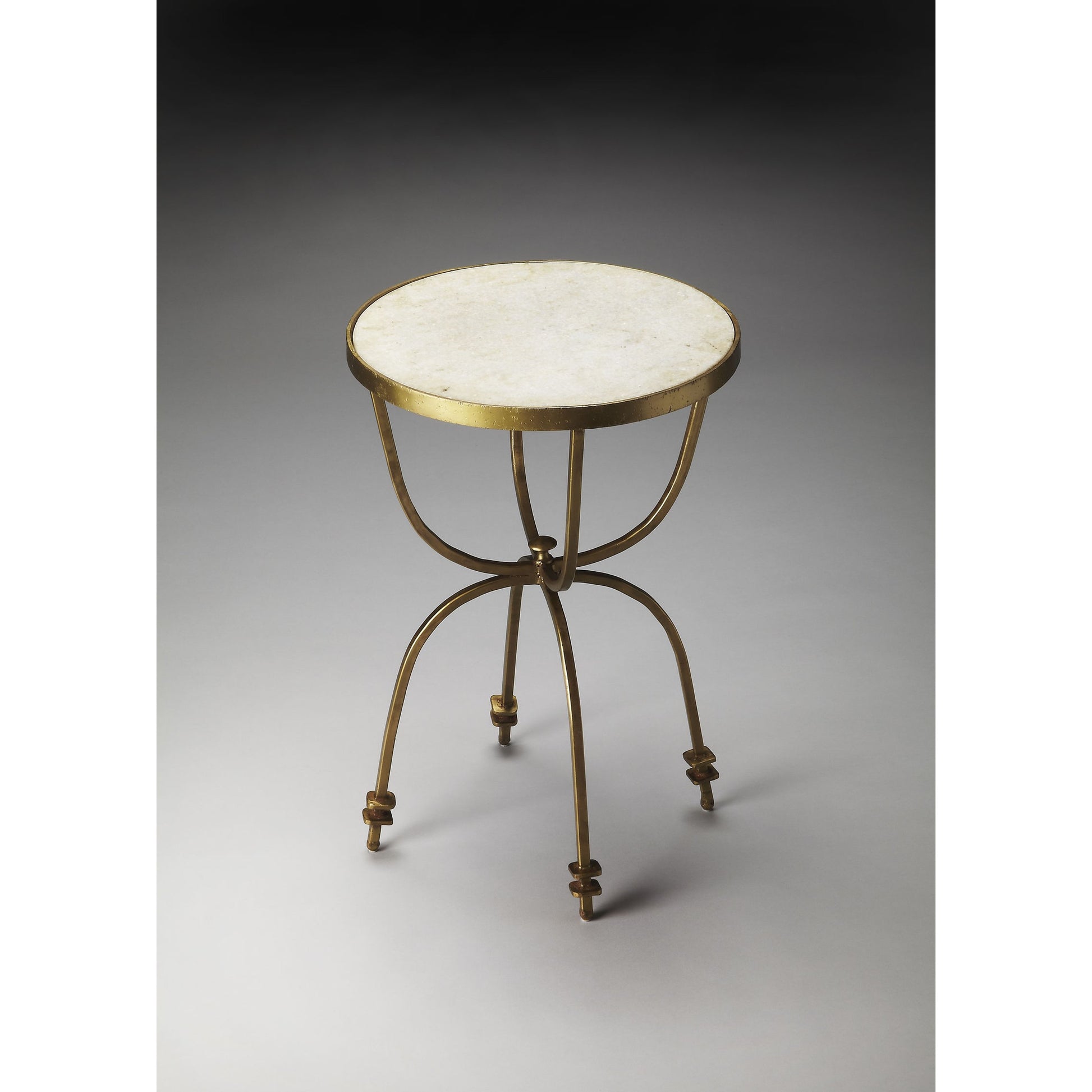 Hager Side Table by Butler Specialty Company. Made from iron, marble in a modern style.