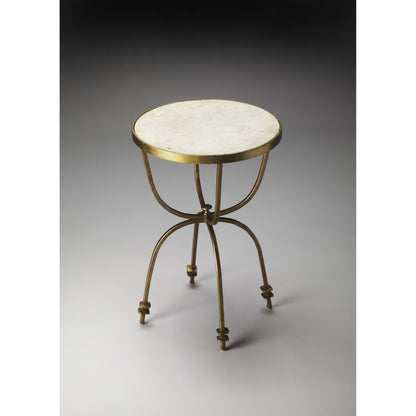 Hager Side Table by Butler Specialty Company. Made from iron, marble in a modern style.