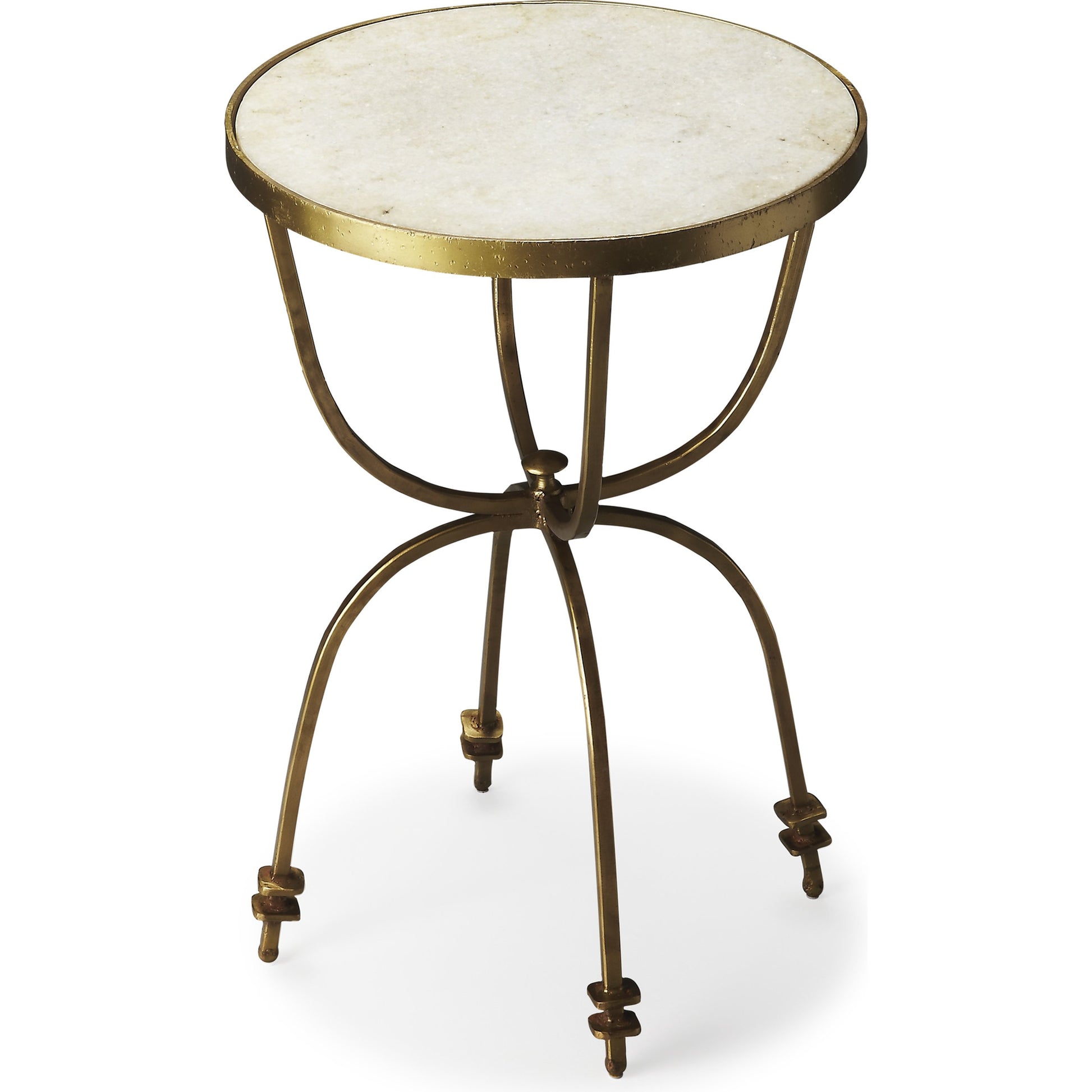 Hager Side Table by Butler Specialty Company. Made from iron, marble in a modern style.
