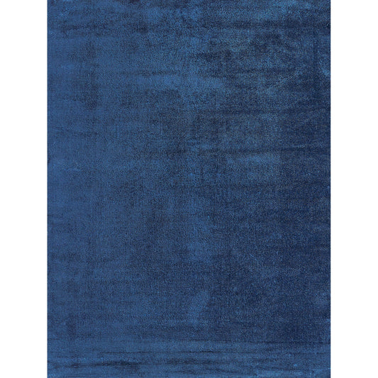Calla Rug - Navy Blue by Exquisite Rugs in navy blue. Made from bamboo silk, cotton in a unique style.