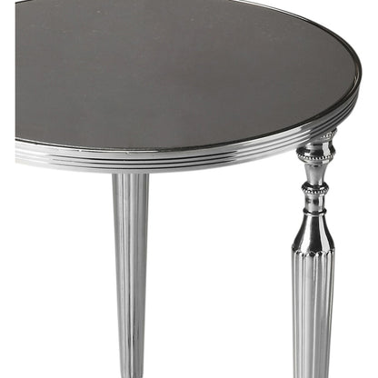 Ciara Side Table by Butler Specialty Company in multi-color and nickel. Made from aluminum, glass in a modern style.