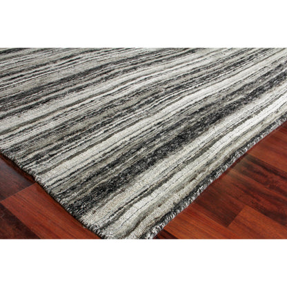 Organica Rug by Exquisite Rugs in charcoal, silver. Made from new zealand wool in a unique style.