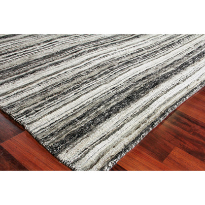 Organica Rug by Exquisite Rugs in charcoal, silver. Made from new zealand wool in a unique style.