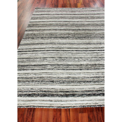 Organica Rug by Exquisite Rugs in charcoal, silver. Made from new zealand wool in a unique style.