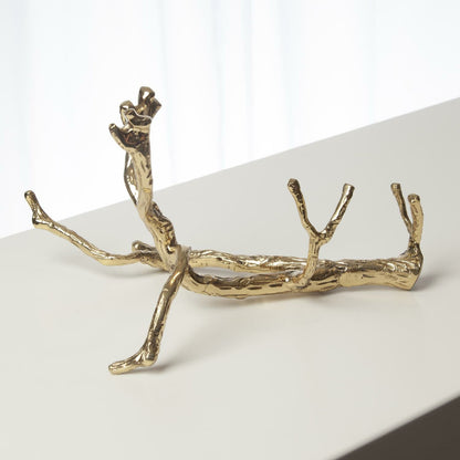 Twig Wine Bottle Holder by Global Views. Made from cast brass in a eclectic & global style.