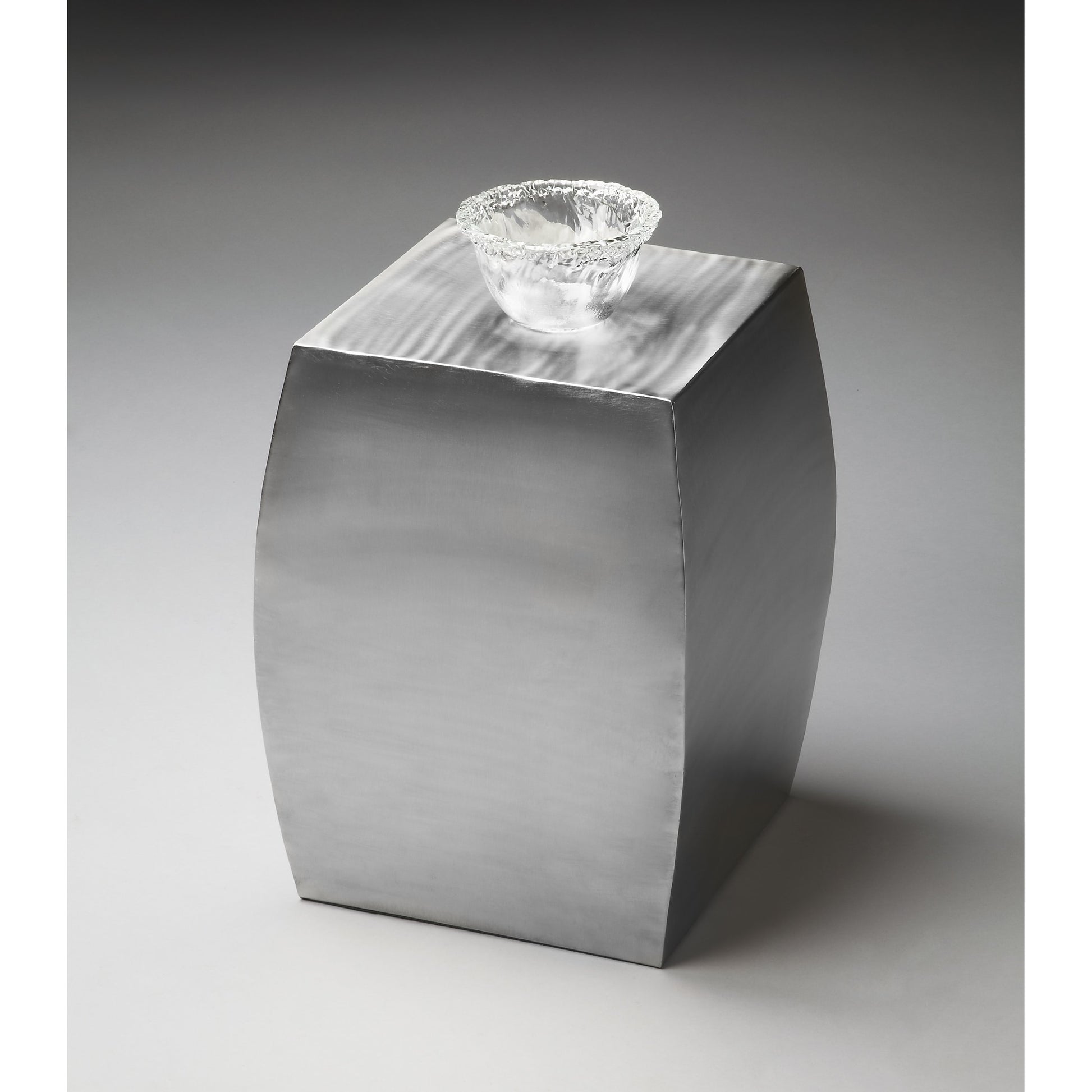 Getty Stainless Steel Accent Table by Butler Specialty Company in silver and modern expressions. Made from stainless steel in a modern style.