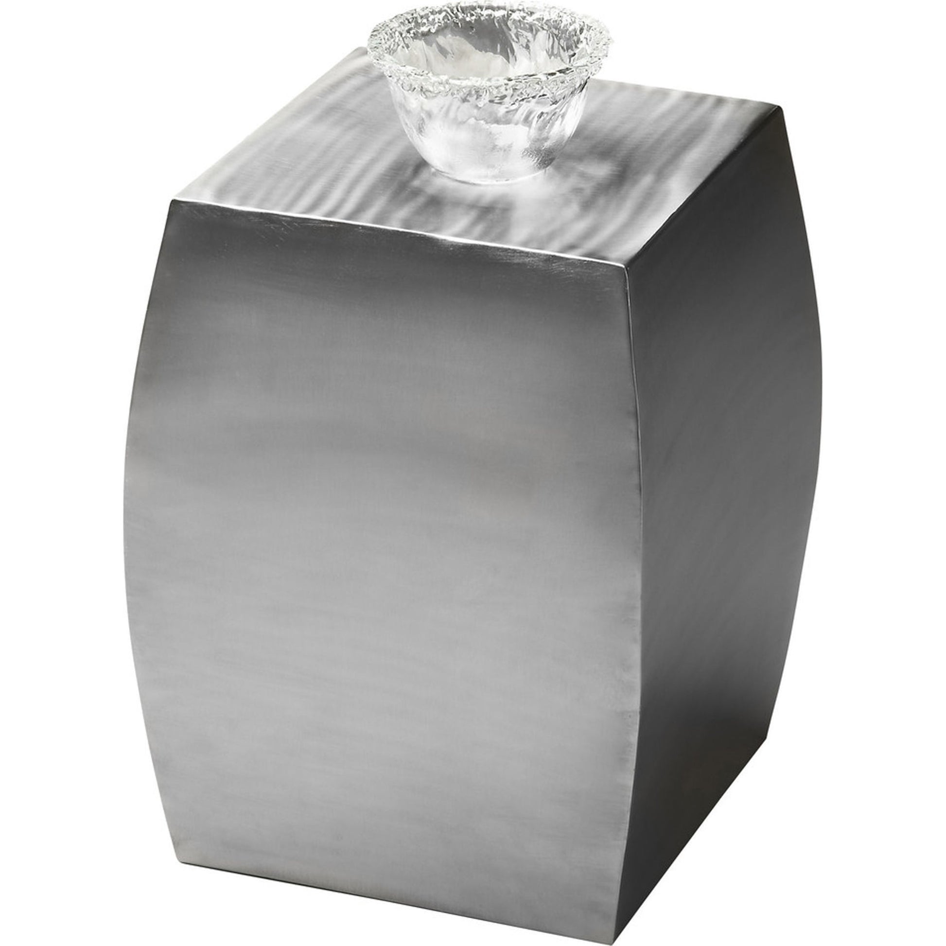 Getty Stainless Steel Accent Table by Butler Specialty Company in silver and modern expressions. Made from stainless steel in a modern style.