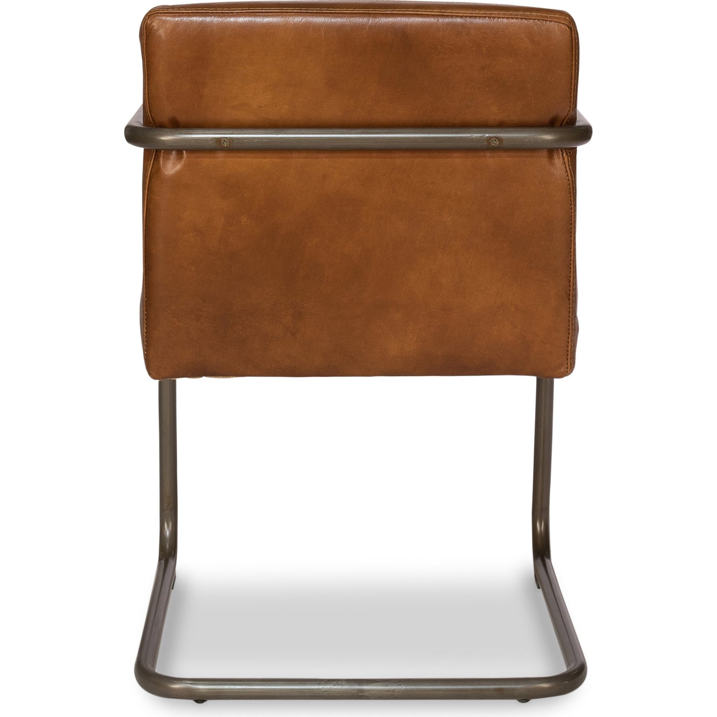 006 S-242863 | Additional Silo | Director's Chair by Sarreid Ltd. in brown and brown leather. Made from leather, metal in a modern style.