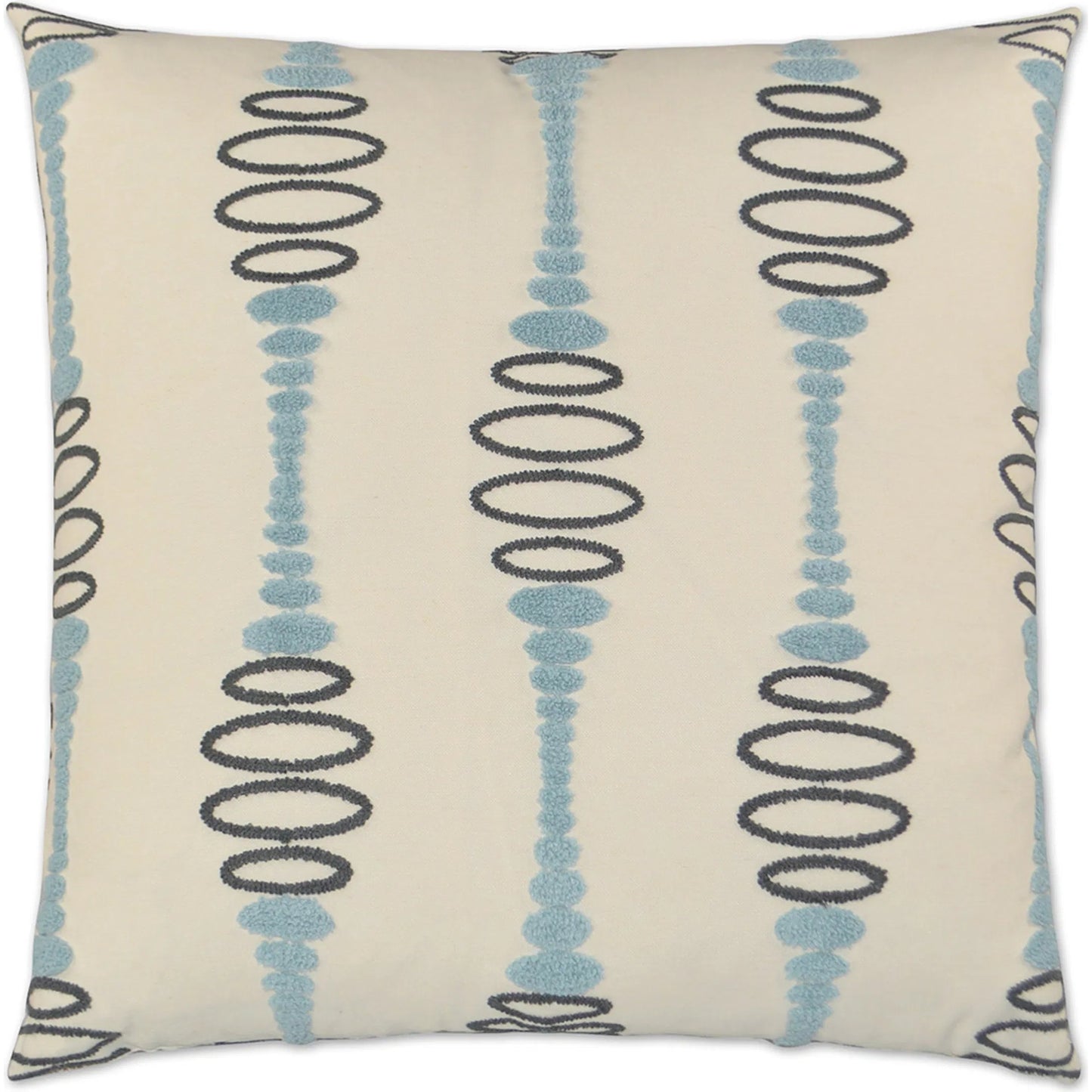 000 SI-2381996 | Primary Silo | Pogo Pillow by DV Kap Home in blue. Made from 28% viscose, 28% acrylic, 22% linen, 22% polyester in a transitional style.