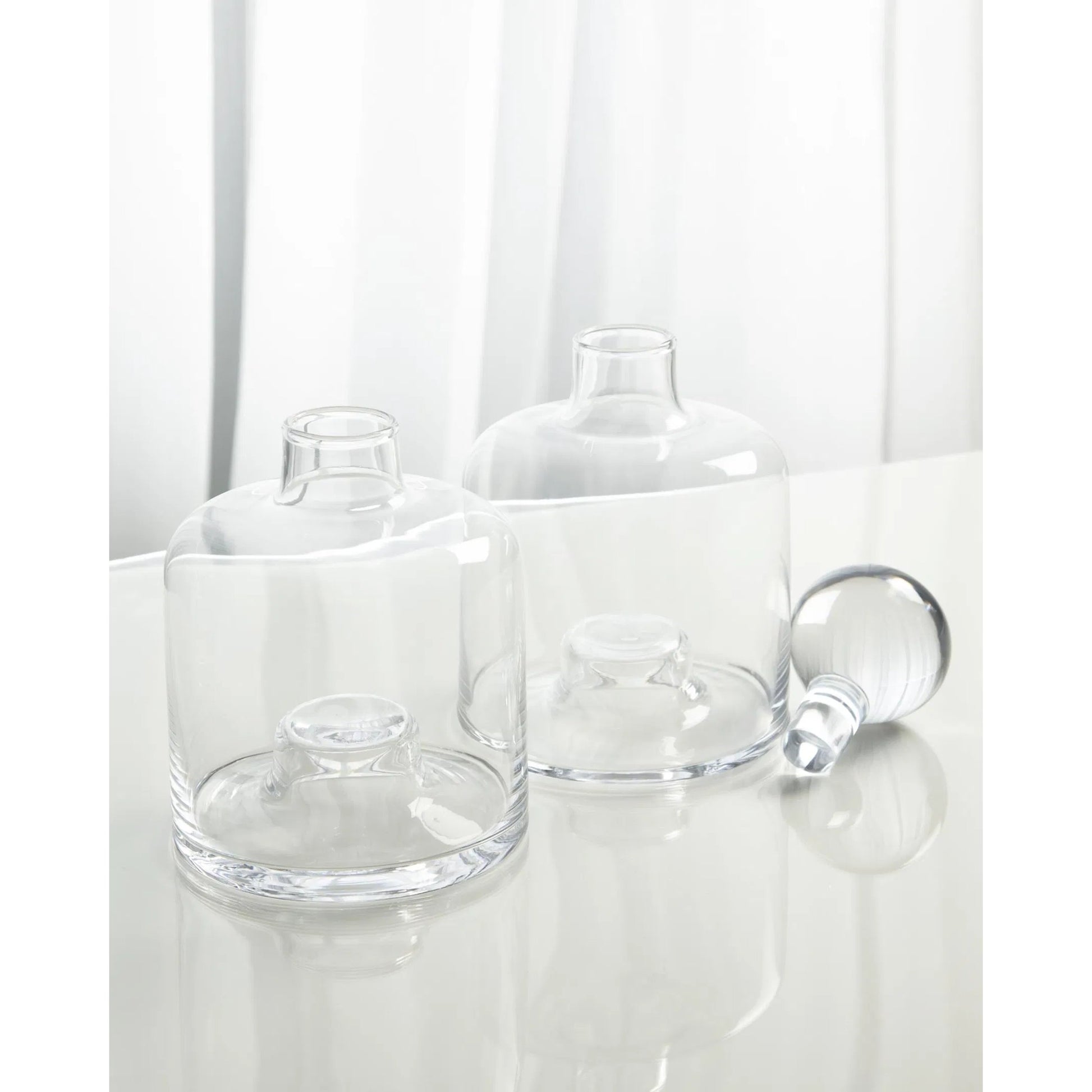 Double Stac Decanter by Global Views. Made from glass in a transitional style.