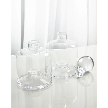 Double Stac Decanter by Global Views. Made from glass in a transitional style.