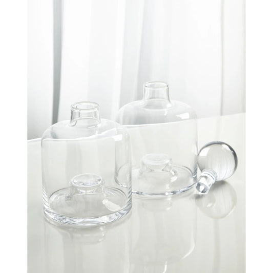 Double Stac Decanter by Global Views. Made from glass in a transitional style.