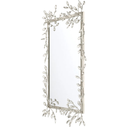 Forget-Me-Not Mirror by Currey and Company. Made from crystal, metal, glass in a modern style.