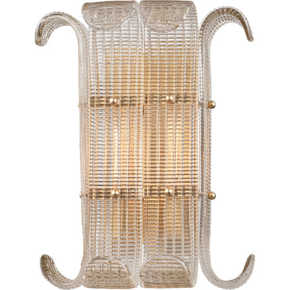 Brasher Wall Sconce by Hudson Valley in aged brass. Made from brass in a transitional style.