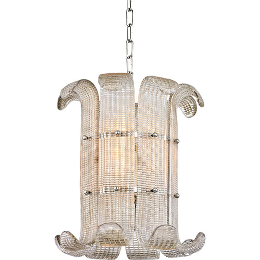 Brasher Chandelier by Hudson Valley. Made from brass in a transitional style.