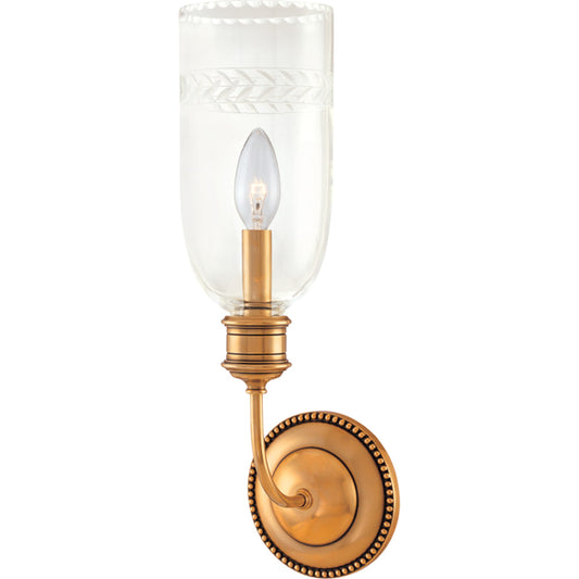 Lafayette Wall Sconce by Hudson Valley. Made from brass in a traditional style.