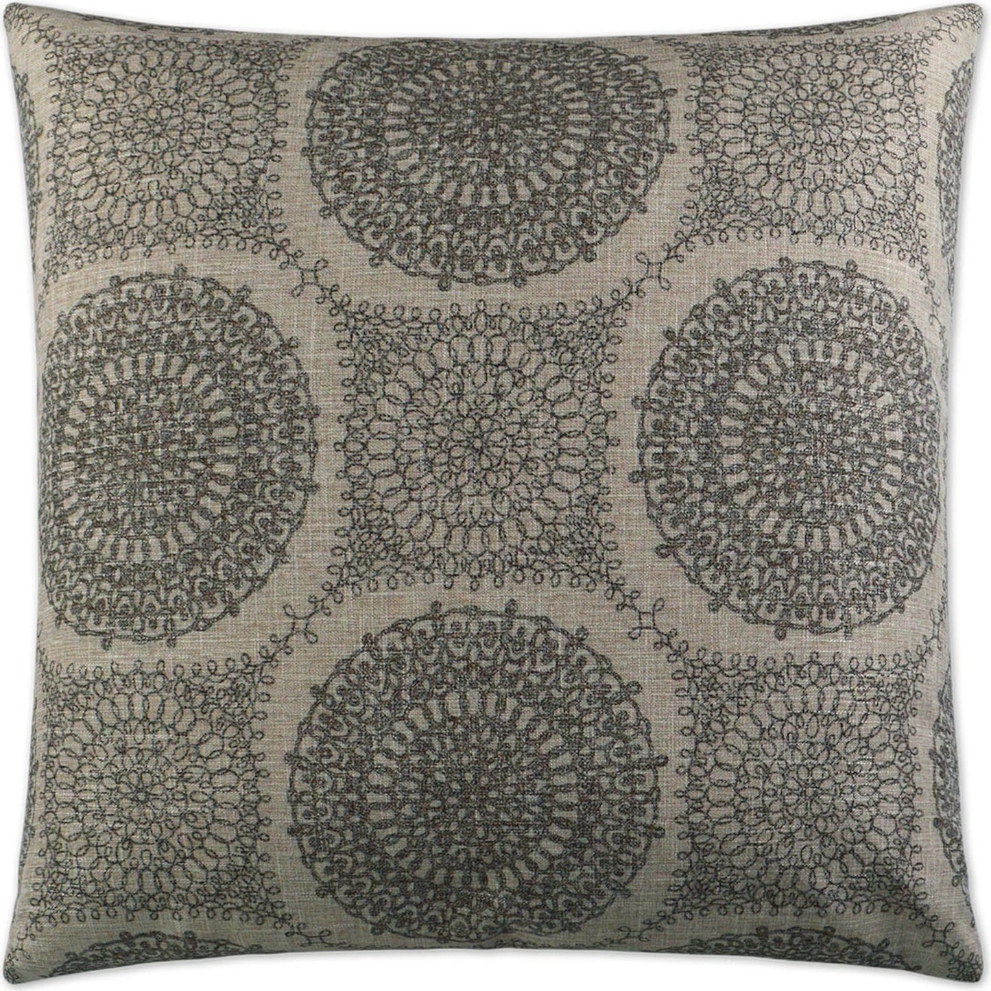 001 SI-2380953 | Primary Silo | Davenport Pillow by DV Kap Home in grey. Made from 79% polyester, 21% rayon in a traditional style.