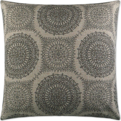 Davenport Pillow by DV Kap Home in grey. Made from 79% polyester, 21% rayon in a traditional style.