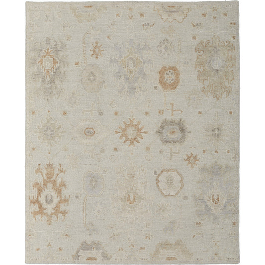 Grafton Traditional Ikat Rug - GFT69F9F by Feizy in tan, ivory, orange. Made from wool in a unique style.