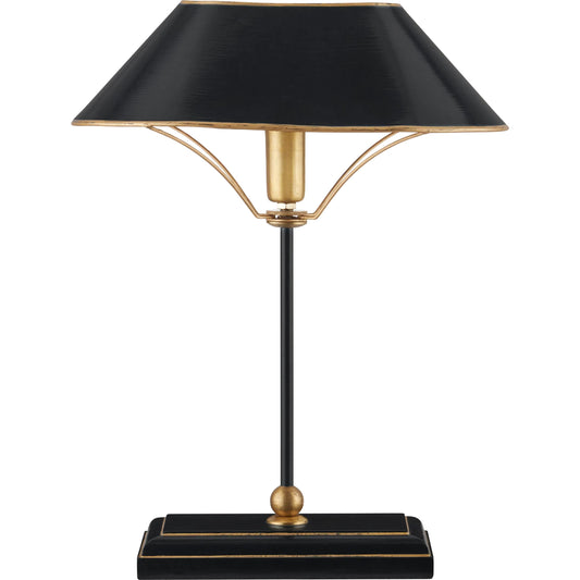 Daphne Table Lamp by Currey and Company. Made from iron, brass, engineered wood in a modern style.