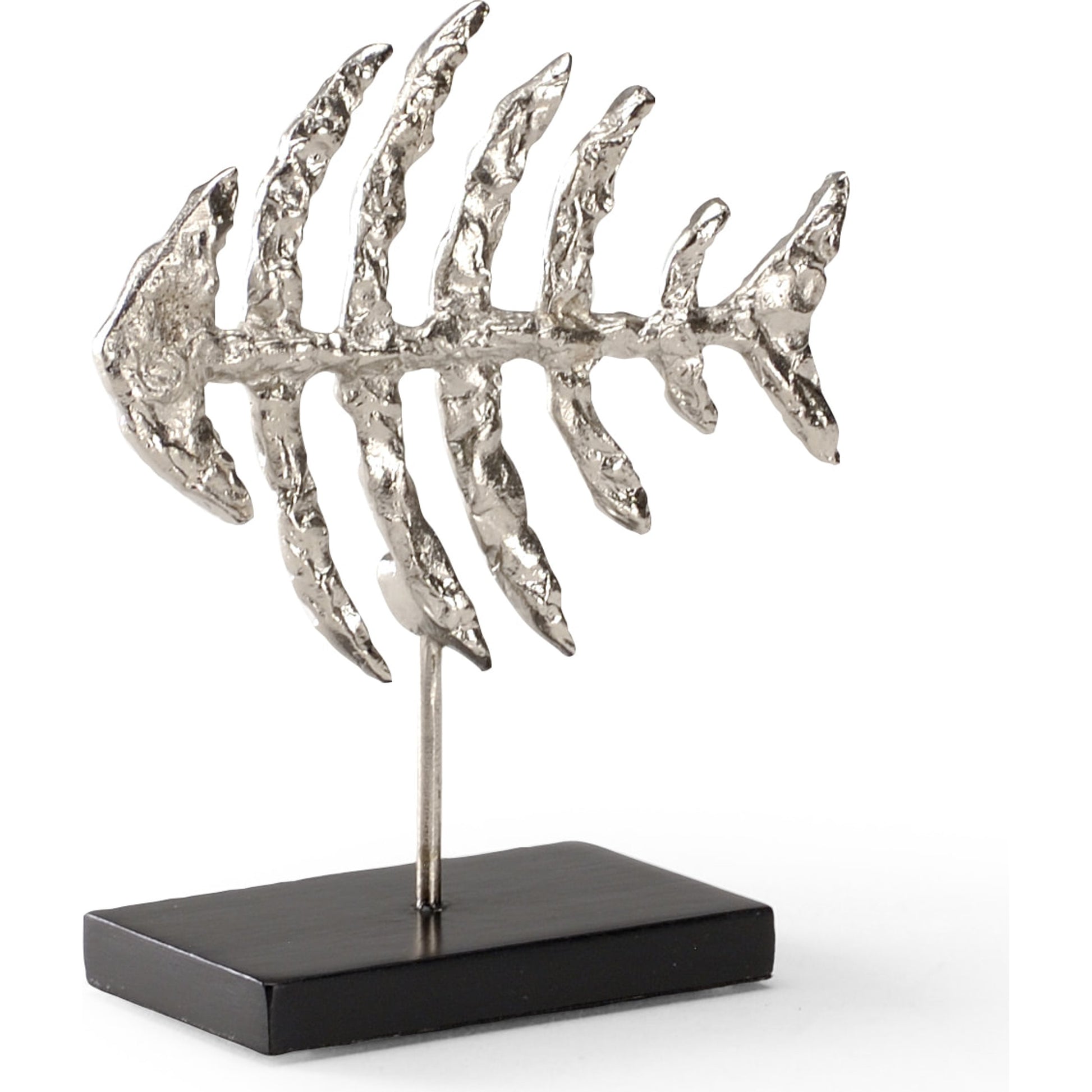 Fish Skeleton by Wildwood in patinated, black. Made from cast aluminum in a coastal style.