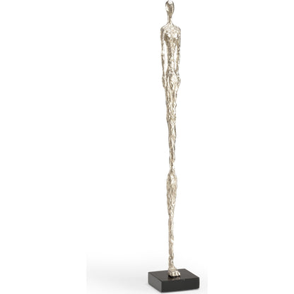 Sculptured Figure by Wildwood in semi-polished. Made from cast alloy in a eclectic & global style.