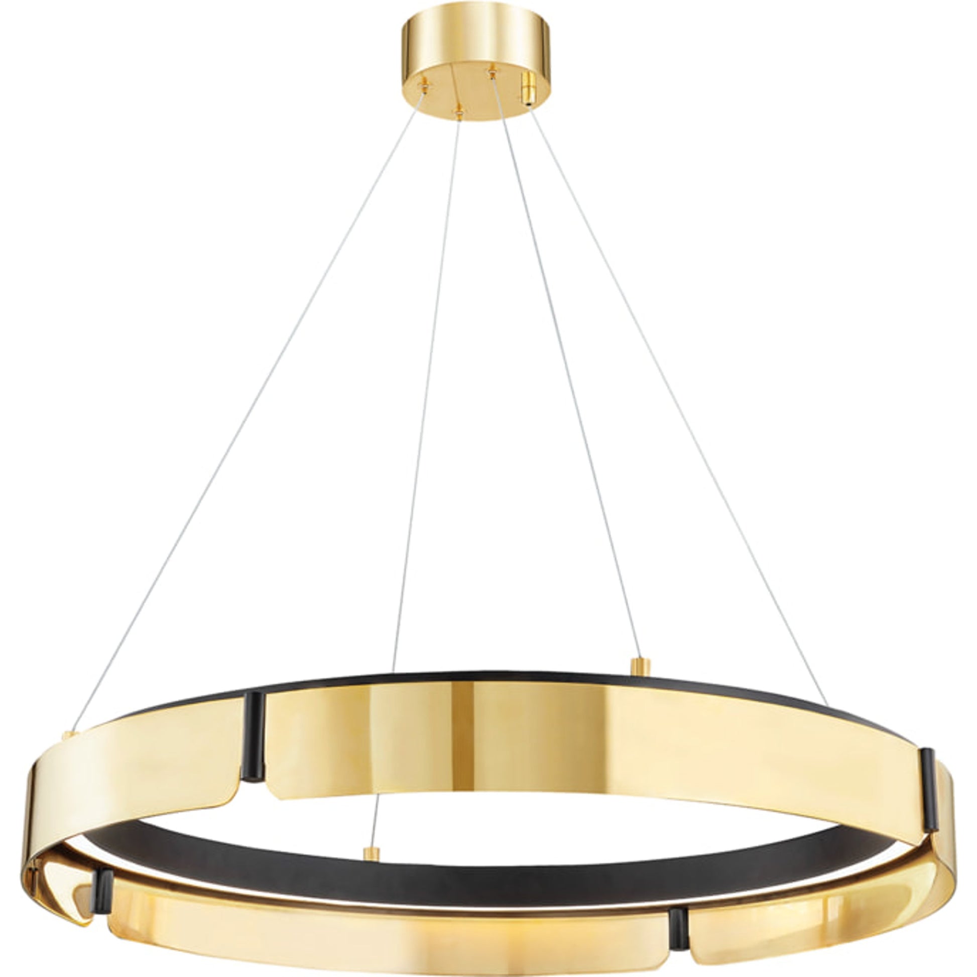 Tribeca Chandelier by Hudson Valley. Made from brass in a modern style.