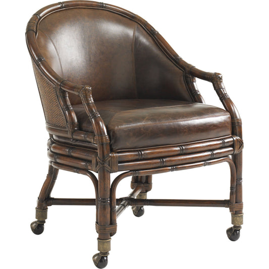 Rum Runner Desk Chair by Sligh in brown. Made from unique in a coastal style.