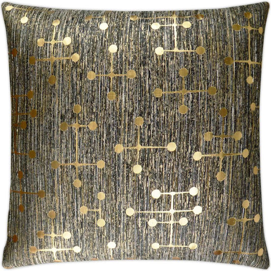 Morse Pillow by DV Kap Home. Made from 80% polyester, 20% lurex in a unique style.