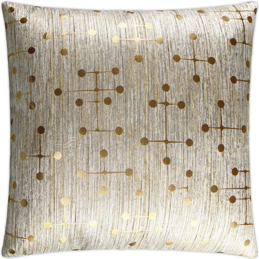 Morse Pillow by DV Kap Home. Made from 80% polyester, 20% lurex in a unique style.