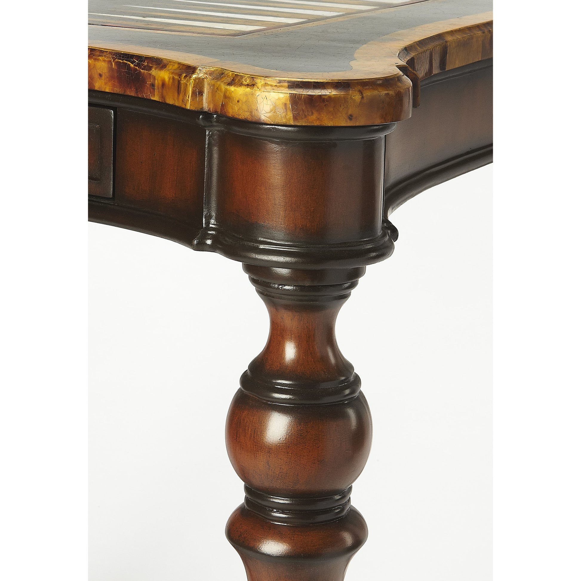 Enrique Game Table by Butler Specialty Company in assorted and heritage. Made from wood solids, wood products, wood veneers, pen shell inlays in a traditional style.