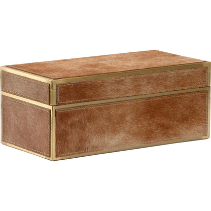 Boxed In by Wildwood. Made from hair on hide, metal in a modern style.