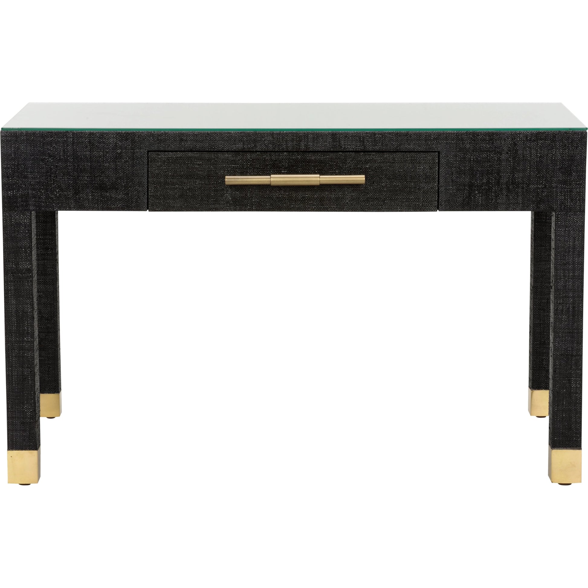 Console Table by Wildwood in natural, clear. Made from wood/saguran/glass in a modern style.