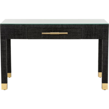 Console Table by Wildwood in natural, clear. Made from wood/saguran/glass in a modern style.