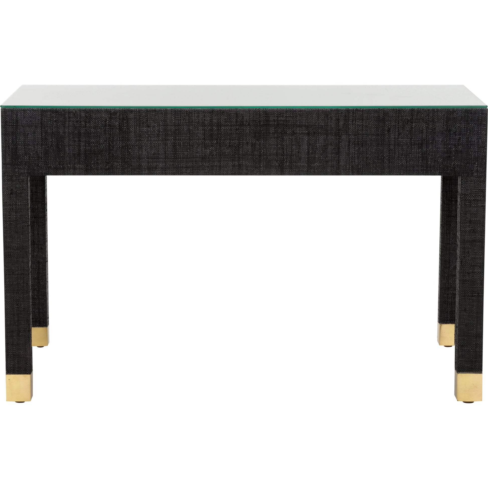 Console Table by Wildwood in natural, clear. Made from wood/saguran/glass in a modern style.
